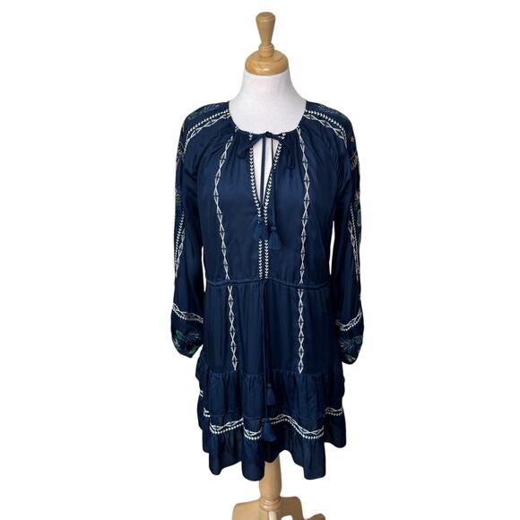 JOHNNY WAS LEXIE TIERED MINI DRESS Small NWT - Picture 1 of 9